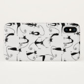 Grillige magere zwarte kattenpatroon Case-Mate iPhone case (Achterkant (horizontaal))
