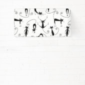 Grillige magere zwarte kattenpatroon spandoek (Insitu)