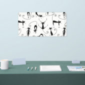 Grillige magere zwarte kattenpatroon spandoek (Beurs)