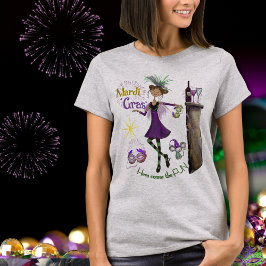 Grillige Mardi Gras Beste Vriendin Shirt Paars