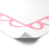 Grillige Martini Roze Strik Bruidsmeisjes Borrel W Poster (Hoek)