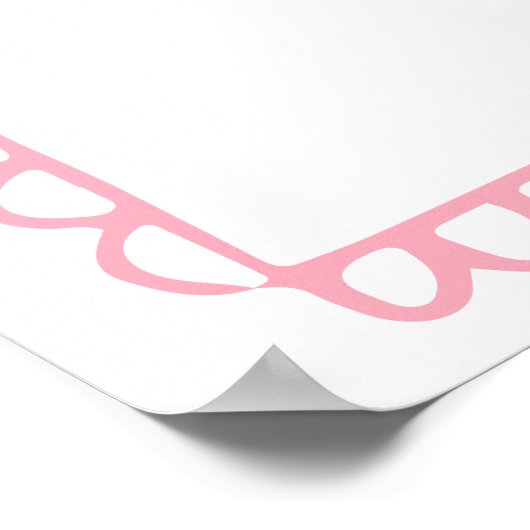 Grillige Martini Roze Strik Bruidsmeisjes Borrel W Poster (Hoek)