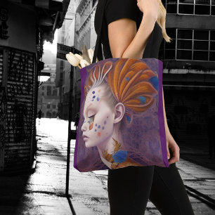 Grillige Meisjes Mooie Nimf Fee Heks Magisch Peute Tote Bag