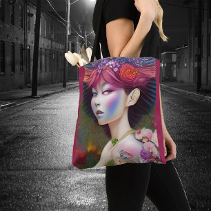 Grillige Meisjes Mooie Nimf Fee Heks Toverachtig P Tote Bag