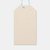 Grillige met de hand getekende blauwe bloemige tro cadeaulabel (Achterkant)