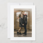 Grillige met de hand getekende boog moderne foto b save the date (Achterkant)