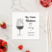 Grillige met de hand getekende excentrieke huwelij servet (Insitu)