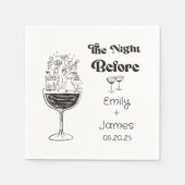 Grillige met de hand getekende excentrieke huwelij servet (Voorkant)