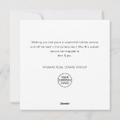 grillige minimalistische country Christmas Corpora Feestdagenkaart (Achterkant)