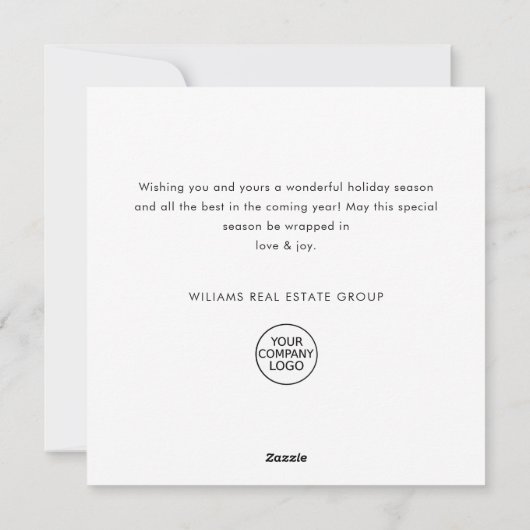 grillige minimalistische country Christmas Corpora Feestdagenkaart (Achterkant)