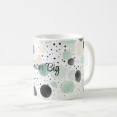 Grillige Mint Zwarte Crème Stippen Koffiemok (Voorkant rechts)