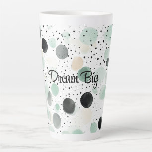 Grillige Mint Zwarte Crème Stippen Latte Mok