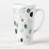 Grillige Mint Zwarte Crème Stippen Latte Mok (Rechts)