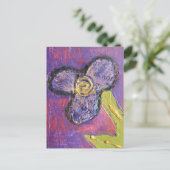 grillige Mixed Media Flower Briefkaart (Staand voorkant)