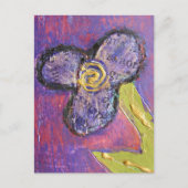 grillige Mixed Media Flower Briefkaart (Voorkant)