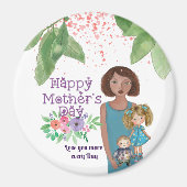 grillige Moederdag-Kinderen Magneet (Voorkant)