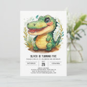 Grillige moeras krokodil verjaardag kaart (Staand voorkant)