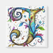 Grillige Monogram J Magneet (Voorkant)
