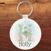 Grillige Monogram Letter H Sleutelhanger (Voorkant)