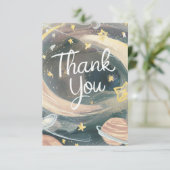 grillige mooie hemel hemels bedankkaart (Staand voorkant)