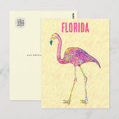 Grillige Mozaïek Flamingo Ontwerp Briefkaart (Voorkant / Achterkant)