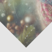 Grillige Muis in Feestelijke Kerstmuts Decoupage Tissuepapier (Detail)