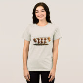 Grillige muizen die narcissenlijn kunst dragen Tri-Blend shirt (Voorkant volledig)