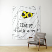 Grillige Mummie Halloween Feest Achtergrond Wandkleed (In situ)