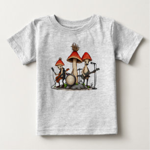 Grillige Mushroom Rockband Cottagecore Muziek Nat
