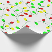 grillige naadloze kerstboomlichten cadeaupapier (Hoek)