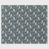 grillige nachtelijke Waterverf uilenpatroon Cadeaupapier (Vlak)