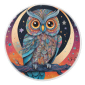 grillige nachtuil keramische knop (Voorkant)