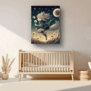 grillige nachtwandelaar canvas afdruk