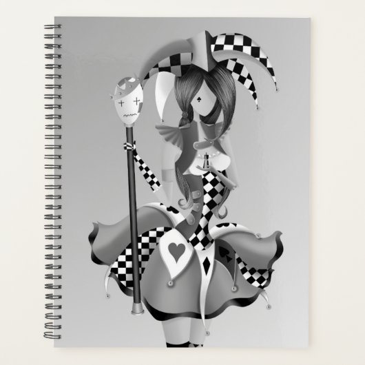 Grillige Nar en Poppenkoning Grijs Planner (Voorkant)
