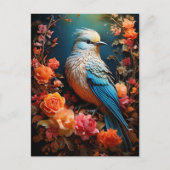 grillige Natuur blue bird Briefkaart (Voorkant)