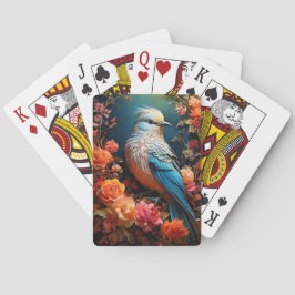 grillige Natuur blue bird Pokerkaarten