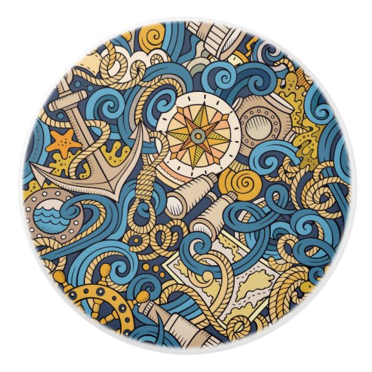 grillige nautische kunst lade knoppen (Voorkant)