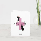 grillige nonnen met ballonnen en briefkaarten (Achterkant)