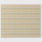 grillige nostalgische kerst traditioneel gezellig cadeaupapier (Vlak)