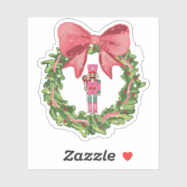 Grillige Notenkraker Kerstkrans Sticker