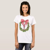 Grillige Notenkraker Kerstkrans T-shirt (Voorkant volledig)