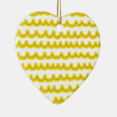 Grillige oceaan golven geel keramisch ornament (Rechts)