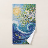 grillige oceaangolf | Impressionisme Sport Handdoek (Handdoek)