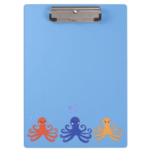 Grillige Octopus Klembord (Voorkant)