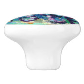 grillige octopus kust nautisch strand keramische knop (Zijkant)