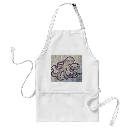 Grillige Octopus Standaard Schort (Voorkant)