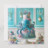 GRILLIGE OCTOPUS VERSIERD KINDEREN VERJAARDAGSTAAR KAART (Voorkant)