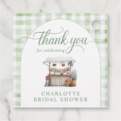 Grillige Off the Market Farmer Bruiloftsfeestje Bedankjes Labels (Achterkant)