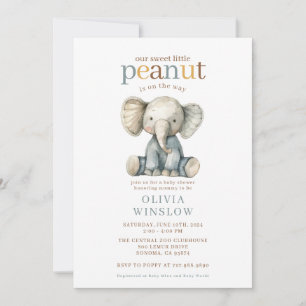 Grillige Olifant Baby Shower Kaart
