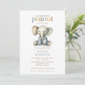 Grillige Olifant Baby Shower Kaart (Staand voorkant)